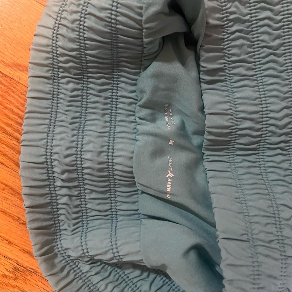 Old Navy Light Teal Smocked-Waist Athletic Shorts - Picture 3 of 3